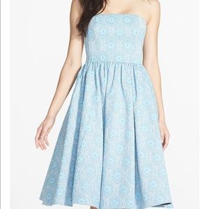 Ali Ro Jacquard Fit & Flare Tea Dress